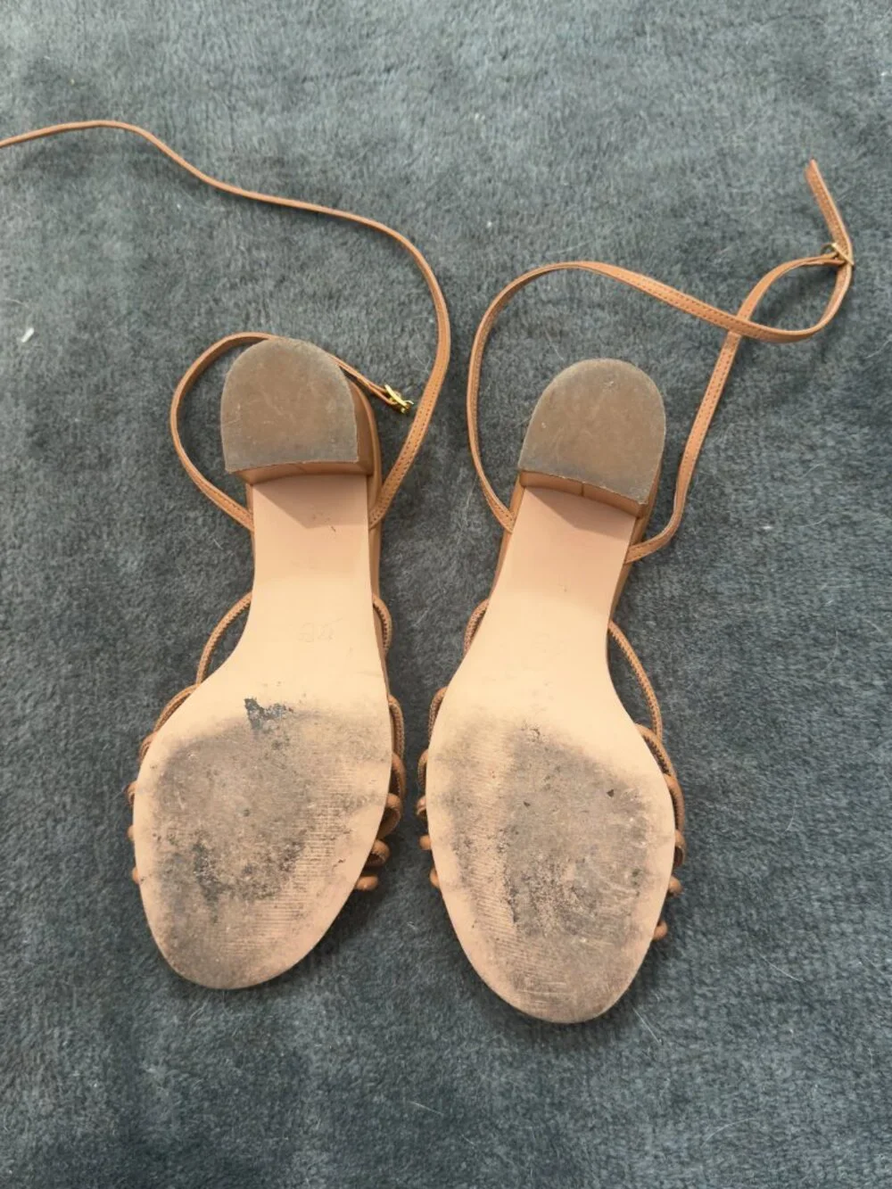 J Crew Lucie strappy block-heel sandals in Italian leather